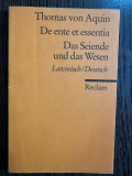 De ente et essentia / Das Seiende und das Wesen - Thomas von Aquin (editie bilingva latina-germana)