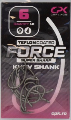 Carlige CPK Force Teflon Kurv Shank, Nr. 4, 10buc/pac foto