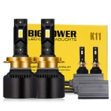 Set 2 becuri led K11 Canbus Pro 65W/Bec 6000k - H8/H9/H11