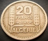 Moneda exotica 20 FRANCI - ALGERIA, anul 1949 * cod 3808 A = COLONIE FRANCEZA