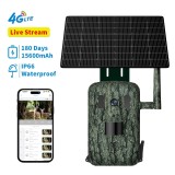 Camera de Vanatoare 4G Livestream, A8-4G-PS, Foto 14MP, 2.7k Video, 4 LED-uri Invizibile , cu Panou Solar si Baterii Incluse, APP Control