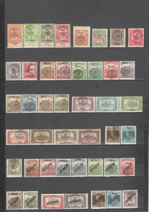 Romania.1919 EMISIUNEA ORADEA Lot 55 buc. ZR.962