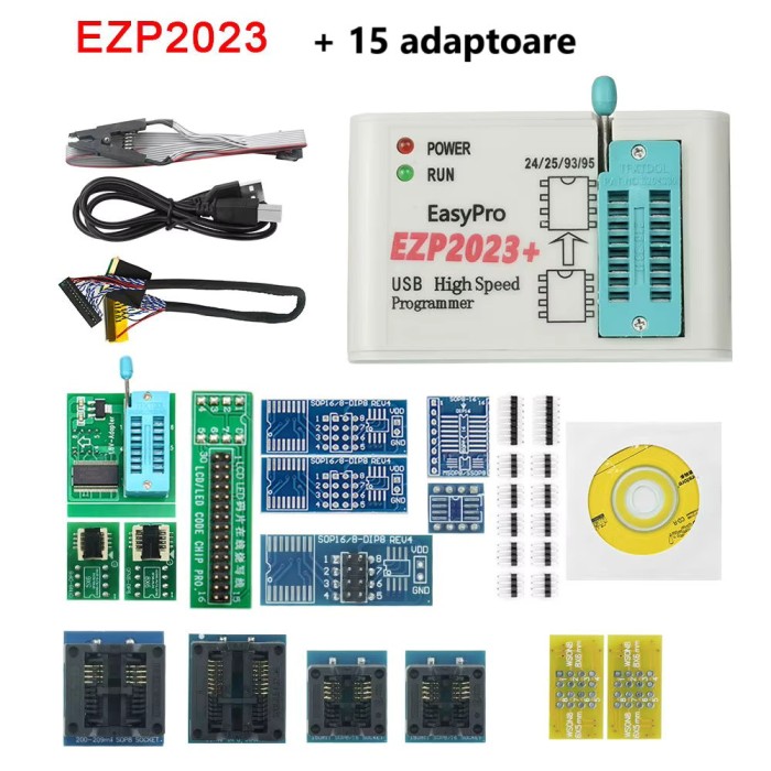 Kit programator Eeprom EZP2023 + 15 adaptoare