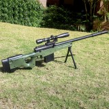 PUSCA SNIPER AIRSOFT 100CM LUNGIME,LUNETA LASER SCOPE,BIPOD,500 BILE,NOUA!