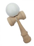 Cumpara ieftin Kendama Profesionala Lemn Alb Lucios 18cm, Joc Abilitati, Coordonare Ochi-Mana, Jucarie Fete/Baieti 6+ Ani