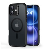 [Pachet 360&Atilde;&sbquo;&Acirc;&deg;] Husa + folie iPhone 16 ESR Classic Hybrid HaloLock, negru frost