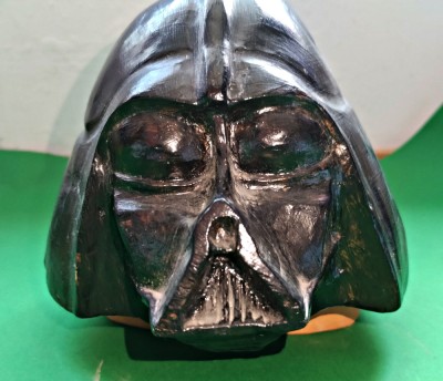 Star Wars Vader 13 cm &amp;icirc;nălțime ceramică 1200 grade vopsit SW cu postament , unicat foto