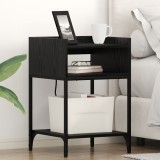 vidaXL Noptiere 2 pcs Stejar negru 40 x 40 x 61 cm Lemn compozit