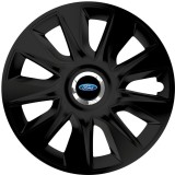 Set 4 Capace Roti 15 inchi (R15) Stratos Negru, Compatibile Cu Ford