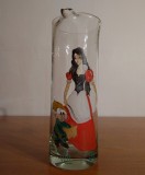 Carafa romaneasca |Alba ca Zapada| sticla pictata manual