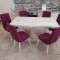 SET HARY MASA 160cm restransa 200cm extinsa+6 SCAUNE personalizabil pe culori