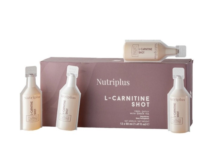 NUTRIPLUS Shot L-Carnitina 12 A 50 ml , 12 flacoane pentru energie ardere