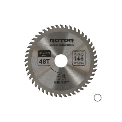 Disc taiat lemn ROTOR 125*22,23 48T Innovative ReliableTools foto