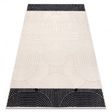 Covor L&acirc;nă ANGEL 7901 / 52044 Geometric bej / negru, 240x340 cm