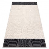 Covor L&acirc;nă ANGEL 7901 / 52044 Geometric bej / negru, 120x170 cm