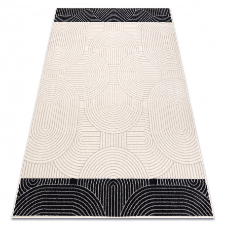 Covor L&acirc;nă ANGEL 7901 / 52044 Geometric bej / negru, 160x230 cm