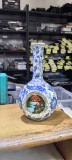 Vază turcească pictată manual &icirc;n formă de lacrimă din ceramică