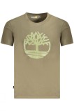 Timberland Tricou SS Tree barbati, cu imprimeu central, Regular fit, Verde inchis, S, L, M
