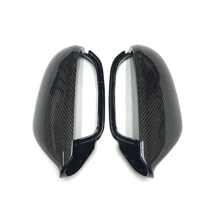 Set 2 capace oglinzi Audi A3/A4/A5, ABS, aspect fibra carbon