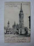 Carte postala circulata la Orsova in 1906 - BUDAPESTA - Matyas Kirche, Ungaria, Printata