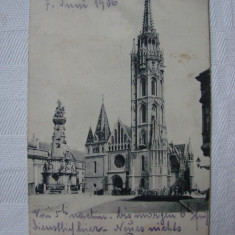 Carte postala circulata la Orsova in 1906 - BUDAPESTA - Matyas Kirche