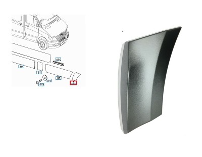 Bandou aripa Mercedes Sprinter 209-524, 07.2006-10.2013, Vw Crafter (2e), 12.2005-04.2017, Fata, partea Dreapta, Aftermarket foto