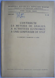 Contributii la metoda de analiza a activitatii economice a unei gospodarii de stat &ndash; Al. Anastasiu, V. Baghinschi, M. Sarbu