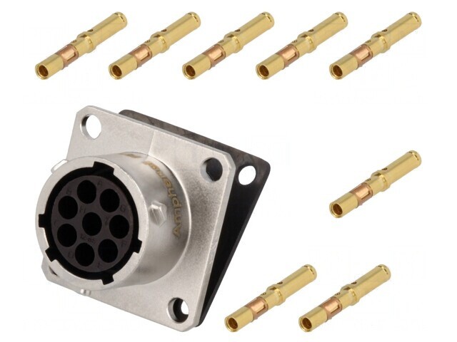 Conector Circular 8-PIN Mamă RT360 Gold
