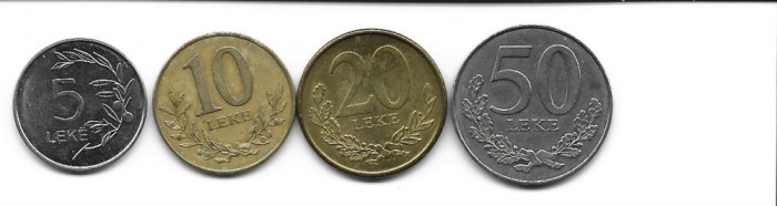 Albania lot 4 monede