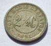 Moneda Columbia 2 1/2 Centavos 1881, Cupru-Nichel, Numismatica