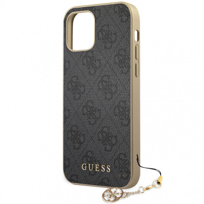 Husa TPU Guess Charms 4G pentru Apple iPhone 12 mini, Gri GUHCP12SGF4GGR foto