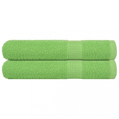 vidaXL Prosoape saună 2 buc Verde măr 80x200 cm 360 g/m&amp;sup2; 100% bumbac foto