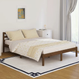 Cadru de pat, maro miere, 140x200 cm, lemn masiv de pin, vidaXL
