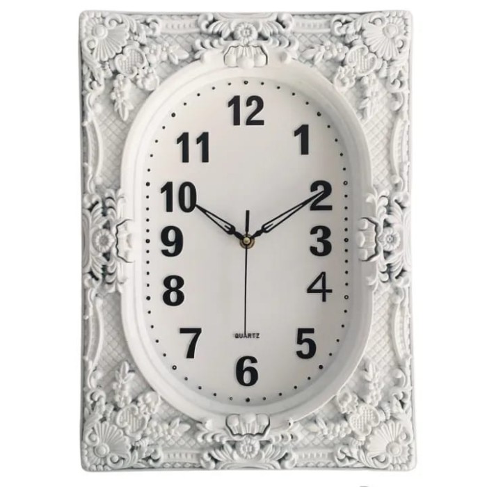 Ceas rustic alb 41 cm
