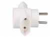 Conector AC supply splitter Layout 2P Type round flat white TIMEX-ELEKTRO R-1