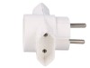 Conector AC supply splitter Layout 2P Type round flat white TIMEX-ELEKTRO R-1, TIMEX ELEKTRO