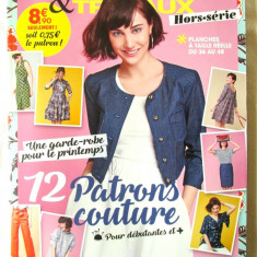 Revista moda MODES & TRAVAUX Apr. 2018, in limba franceza. Croitorie, are tipare