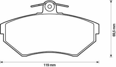 Placute frana Seat Arosa (6h), Cordoba (6k1, 6k2)), Ibiza (6k), Inca (6k9), Toledo 1 (1l); Vw Caddy 2 (9k9a) Golf 3 (1h1), Lupo (6x1, 6e1), Polo (6n1 foto