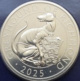 5 pounds 2025 Marea Britanie, Greyhound of Richmond, Brilliant unc, Coincard