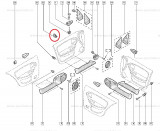 Agrafa fixare panouri usi Renault Megane 1, Clips Original 7703081204 Kft Auto