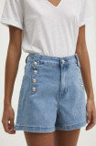 Answear Lab pantaloni scurti jeans femei, neted, high waist