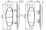 Set placute frana,frana disc JEEP GRAND CHEROKEE II (WJ, WG) (1998 - 2005) BOSCH 0 986 424 666