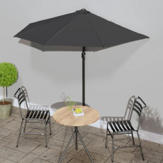 Umbrela de soare de balcon, tija aluminiu, antracit, 270x144 cm GartenMobel Dekor