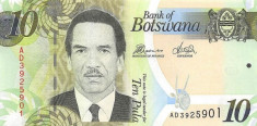 Botswana 10 Pula 2014 - Hartie, V18, P-30d UNC !!! foto