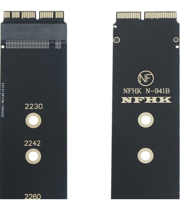 Card adaptor NVMe 2230 2260 2280 PCIe M.2 NFHK NGFF SSD !