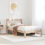 Cumpara ieftin Cadru de pat cu tăblie, 90x200 cm, lemn masiv de pin