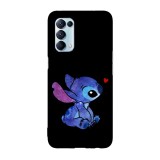 Husa compatibila cu Oppo A54 5G, Viceversa, model Stitch heart, Silicon, TPU, Transparent, Carcasa