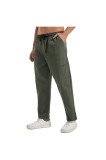Pantaloni casual de exterior pentru bărbați, cu talie elastică, chinos conici din bumbac &ndash; Negru L