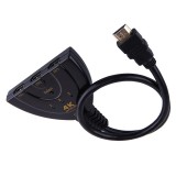 Splitter HDMI, 4K, 3 intrari, 1 iesire cu cablu 50cm