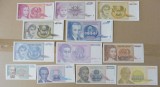 Cumpara ieftin YUGOSLAVIA / IUGOSLAVIA , LOT 12 BANCNOTE DIN 1990 / 1991/ 1992 / 1994 (187) UNC